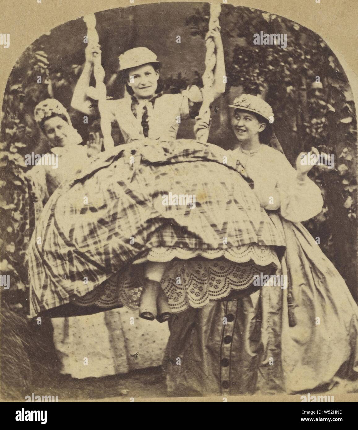 Das Schwingen., Unbekannt, ungefähr 1860, Eiweiß silber Drucken Stockfoto