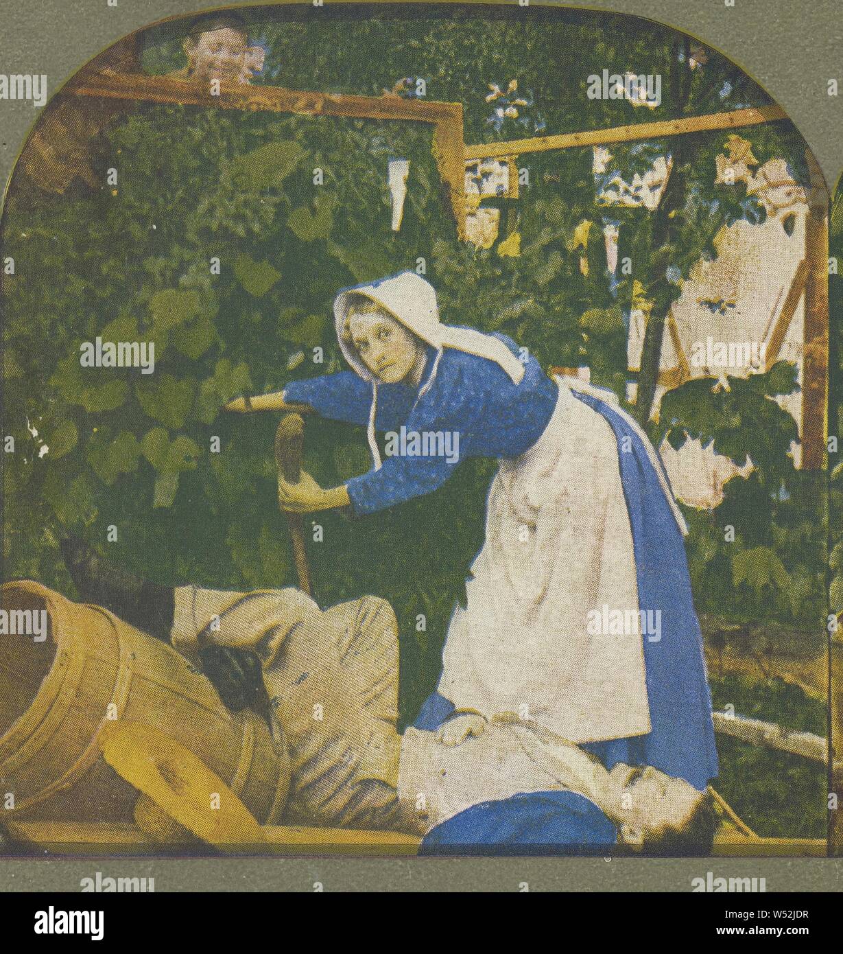 Lauscher fallengelassen., Unbekannt, ca. 1900, Farbe Fotomechanischen Stockfoto