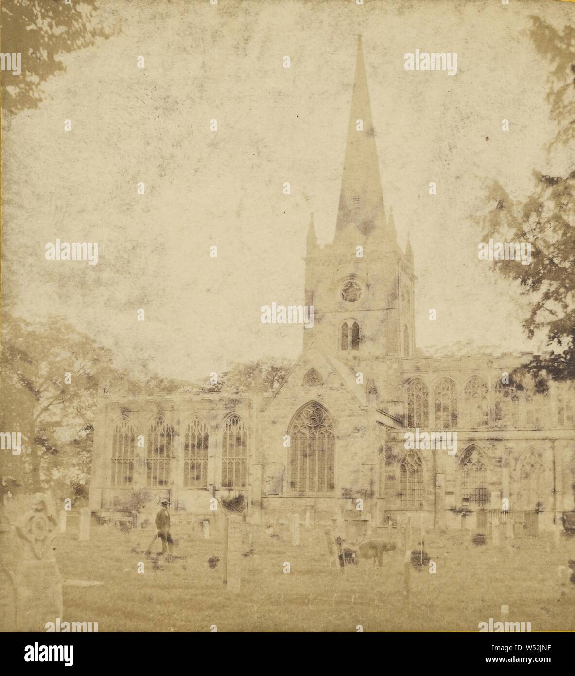 Härtling, Büste. Kirche der Heiligen Dreifaltigkeit, Stratford-on-Avon., Unbekannten, Britischen, ungefähr 1860, Eiweiß silber Drucken Stockfoto
