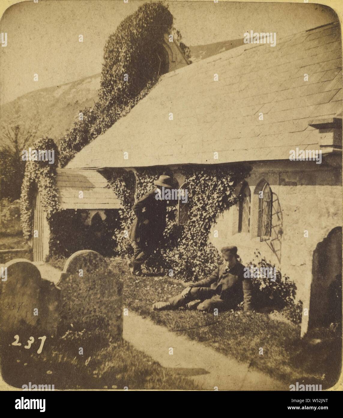 St. Laurentius Kirche, Isle of Wight., Unbekannten, Britischen, ungefähr 1860, Eiweiß silber Drucken Stockfoto