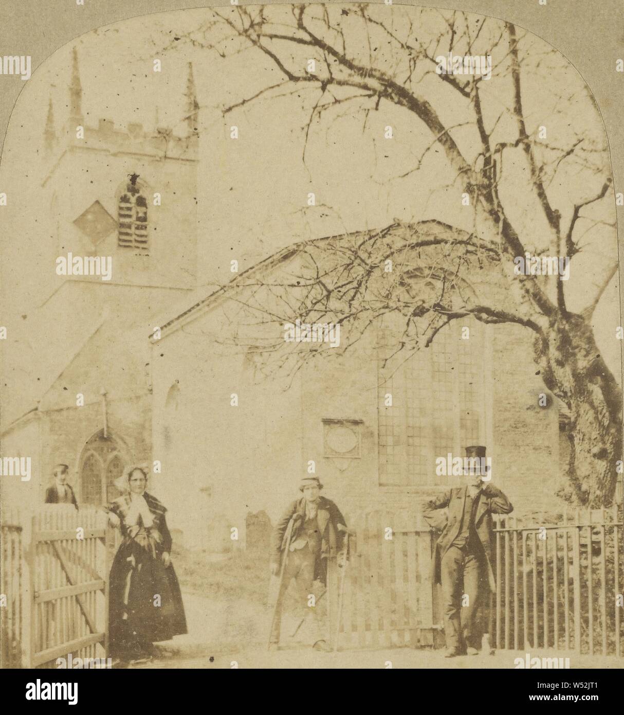 Islip Kirche, Oron., Unbekannten, Britischen, über 1865, Eiweiß silber Drucken Stockfoto