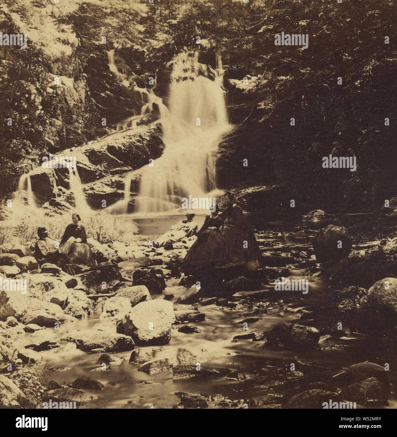 Schönheiten der Hudson. Die indische Fallen, gegenüber West Point., Edward Anthony (American, 1818 - 1888), 1860, Eiweiß silber Drucken Stockfoto