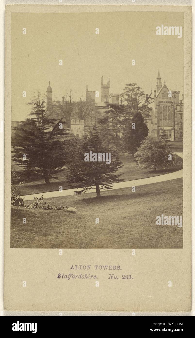 Alton Towers Staffordshire. Vordere Ansatz, Manchester fotografische Begleitung (Englisch, 1865-1868), 1864-1865, Eiweiß silber Drucken Stockfoto