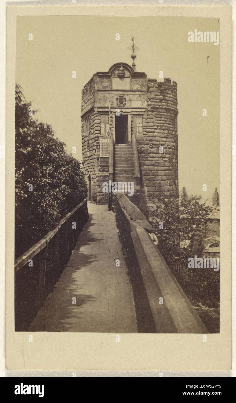 King Charles' Tower, wo er seine Armee sah besiegt bei Rowton Moor., Minshull & Hughes, 8. September 1865, Eiweiß silber Drucken Stockfoto