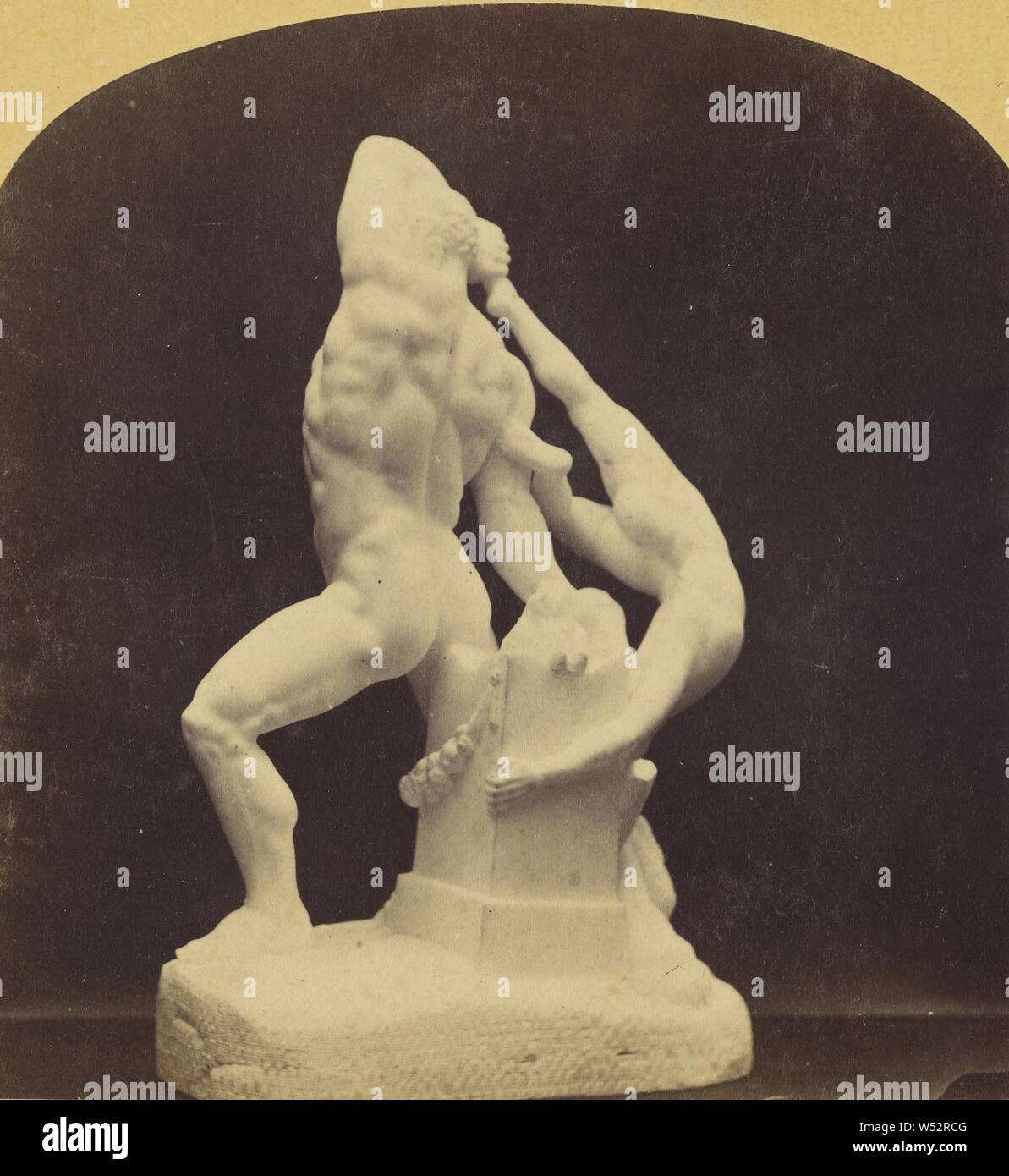 Skulptur von Hercules, Jeremia, Gurney & Sohn, über 1865, Eiweiß silber Drucken Stockfoto