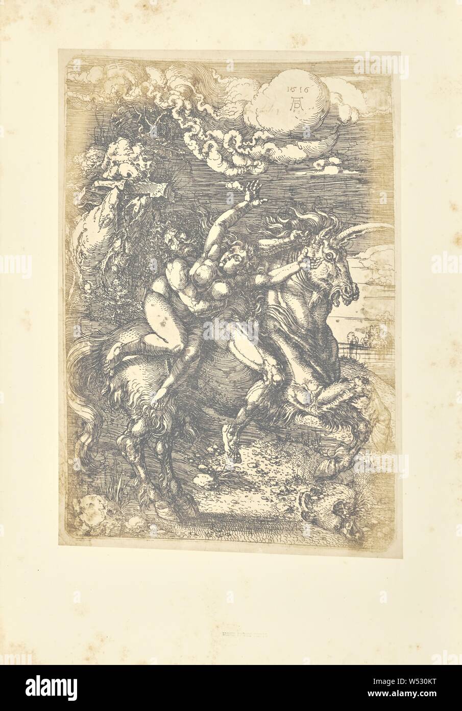 Le Ravissement d'une jeune femme, Bisson Frères (Französisch, aktiv 1840 - 1864), Paris, Frankreich, 1861, Eiweiß Silber drucken, 32,7 × 22,3 cm (12 7/8 x 8 3/4 in Stockfoto
