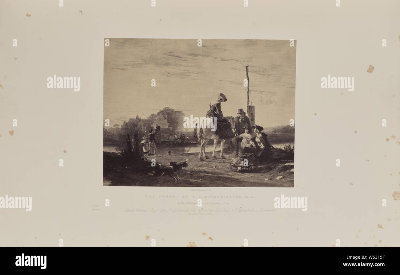 Die Fähre, die von W.F. Witherington, R.A., Caldesi & Montecchi (Briten, aktive 1850s), London, England, 1858, Eiweiß Silber drucken, 19,5 × 25,3 cm (7 11/16 × 9 15/16 in Stockfoto
