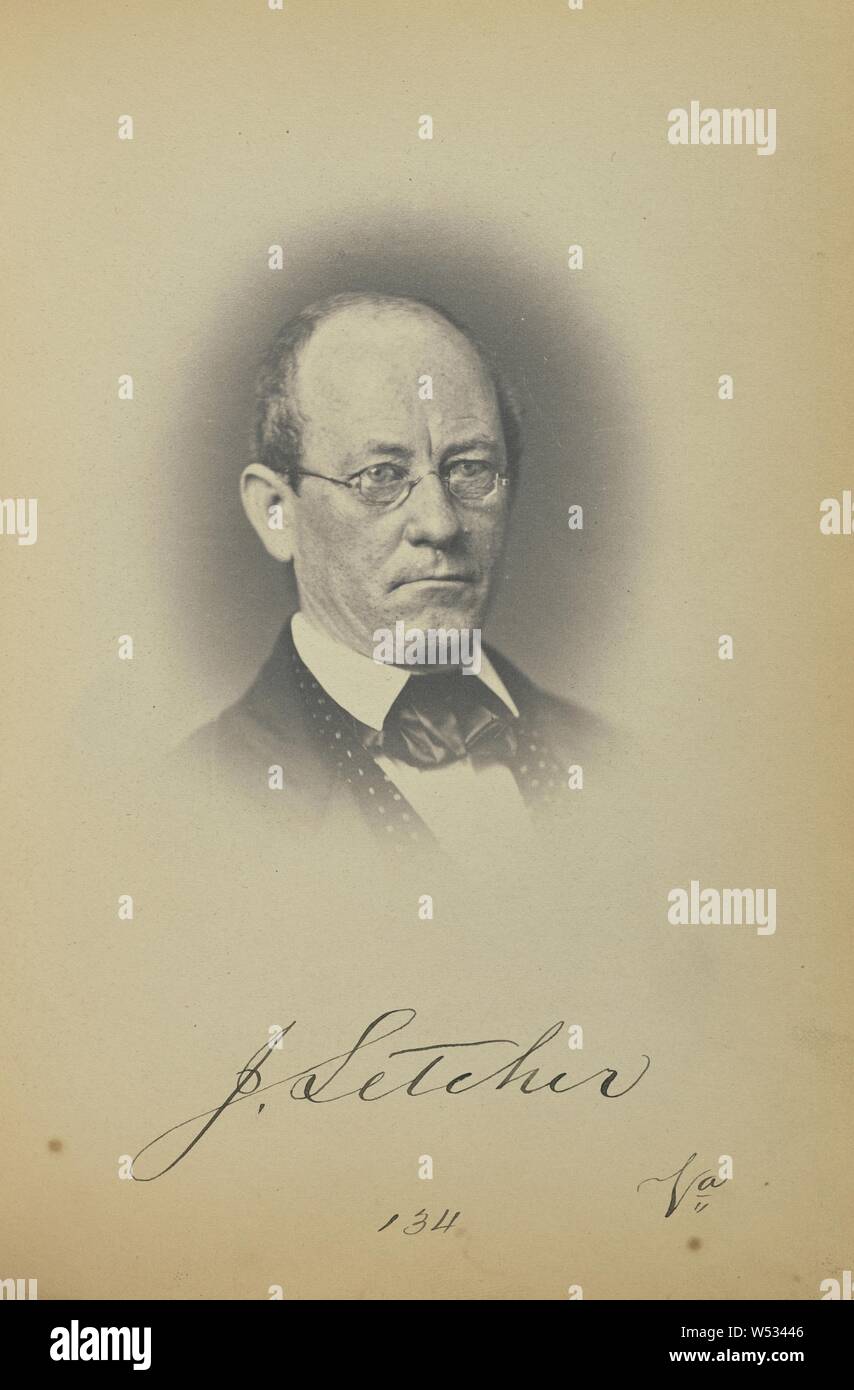 John letcher, James Earle McClees (American, 1821-1887), Julian Vannerson (American, 1827 - nach 1875), Washington, District of Columbia, USA, ca. 1859, gesalzen Papier drucken, 9 × 6,6 cm (3 9/16 x 2 5/8 in Stockfoto