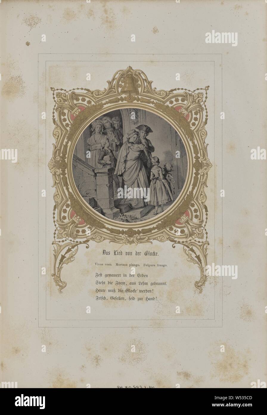 Das Lied von der Glocke, Josef Albert (1825-1886), Stuttgart, Deutschland, 1859 - 1862, Eiweiß Silber drucken, 9,8 × 9,9 cm (3 7/8 x 3 7/8 in Stockfoto