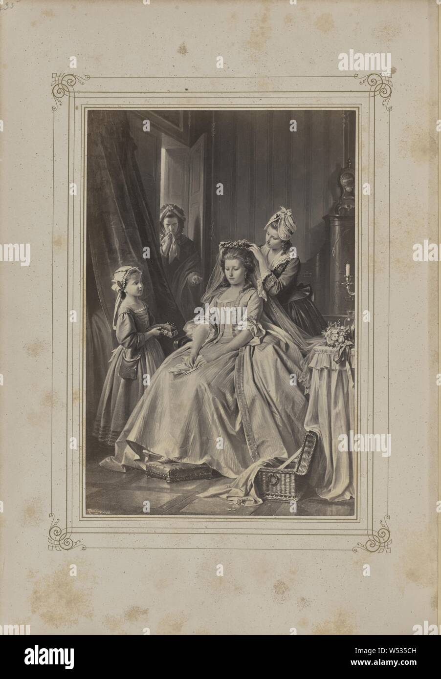 Das Lied von der Glocke, Josef Albert (1825-1886), Stuttgart, Deutschland, 1859 - 1862, Eiweiß Silber drucken, 21,5 × 14,2 cm (8 7/16 x 5 9/16 Zoll Stockfoto