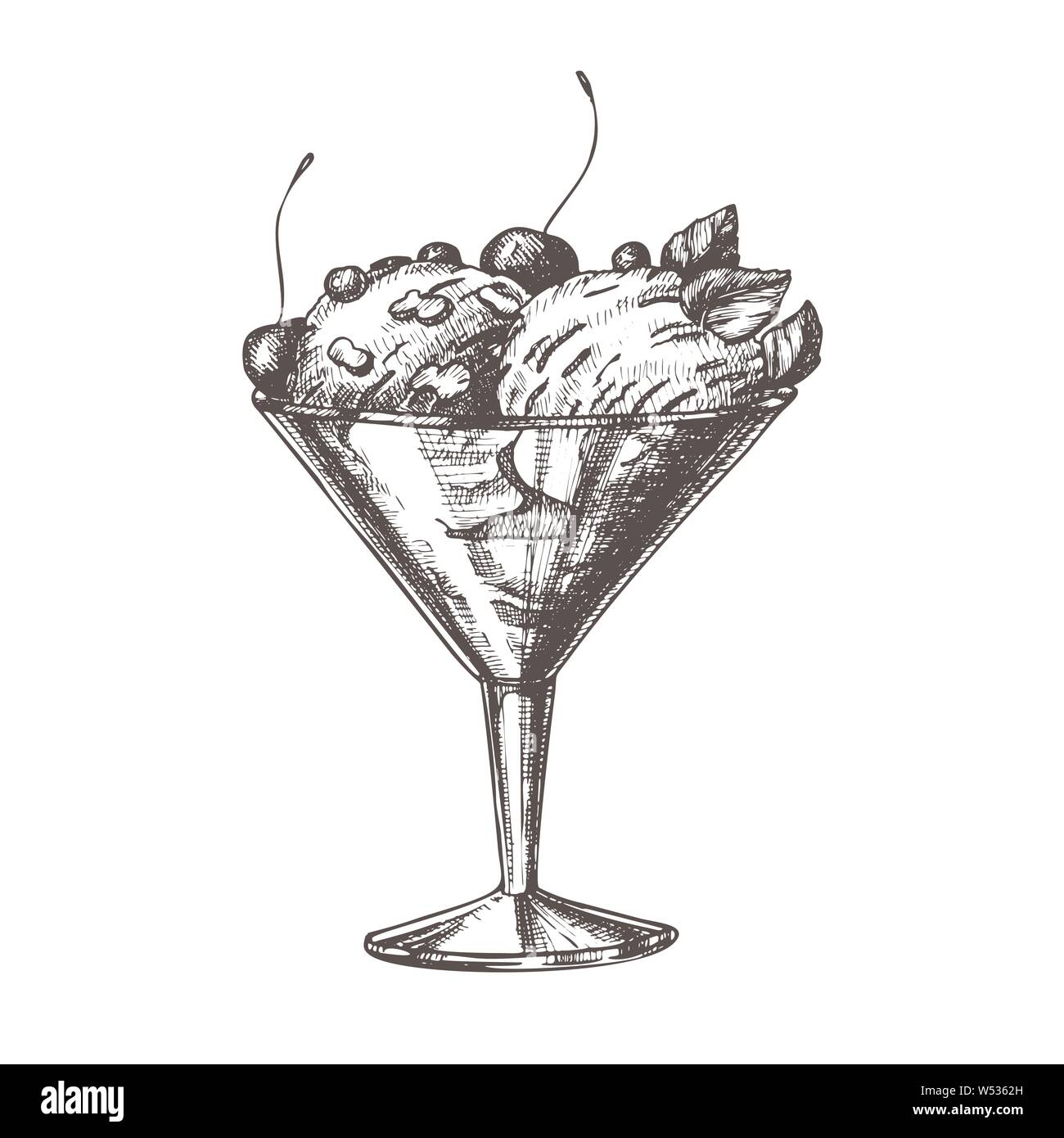 Glas mit Obst Streicheis Vintage Vektor Stock Vektor