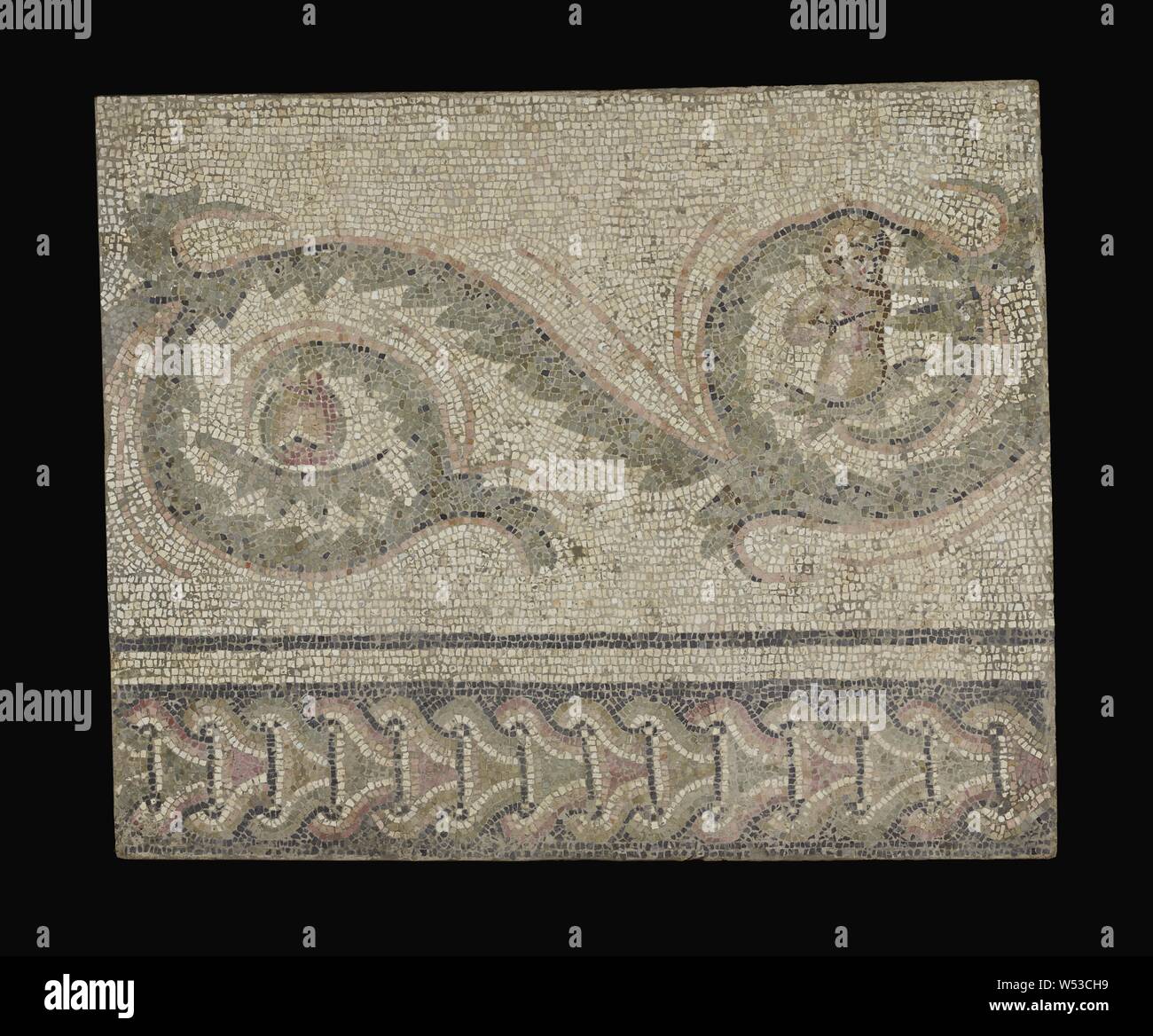 Mosaik Bodenverkleidung, Unbekannt, 4. Jahrhundert n. Chr., Stein Mosaiksteinen, 142,2 × 111,8 cm (56×44 in Stockfoto