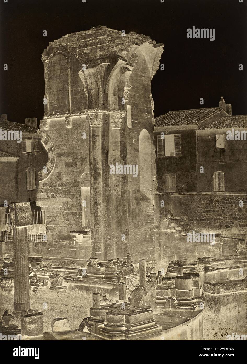St. Gilles, Charles Nègre (Französisch, 1820 - 1880), Frankreich, 1852, gewachstem Papier negative mit selektiv angewendet Pigment- und Gouache, 33 x 23,9 cm (13 x 9 7/16 Stockfoto