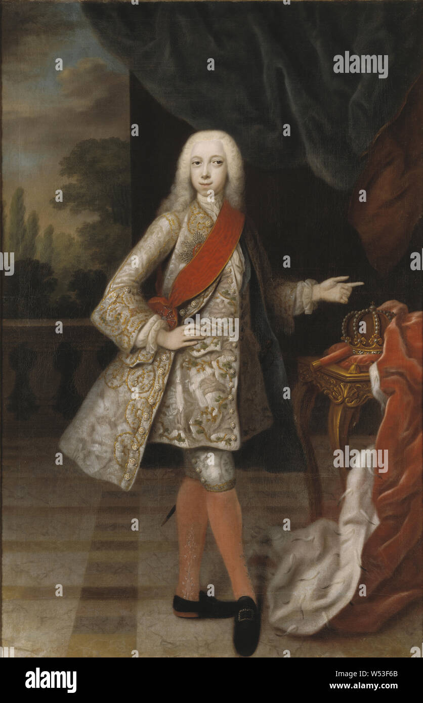 Nach Balthasar Denner, Peter III, 1728-62, Herzog von Holstein-Gottorp, Malerei, Peter III. von Russland, Öl auf Leinwand, Höhe 184 cm (72,4 Zoll), Breite 118 cm (46,4 Zoll) Stockfoto