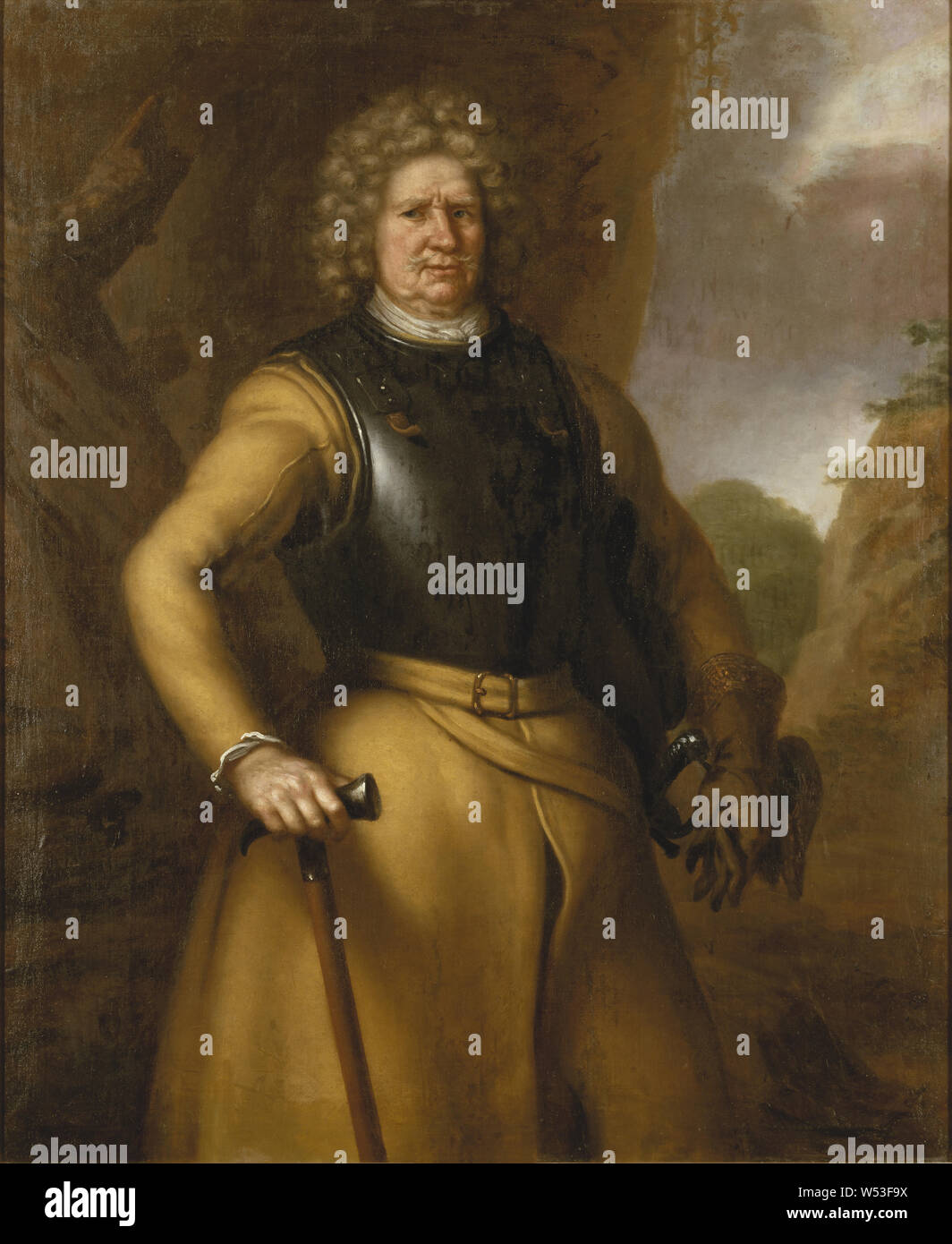 David Klöcker Ehrenstrahl zugeschrieben, Pro Jönsson Stålhammar, Malerei, Portrait, Pro Stålhammar, 1692, Öl auf Leinwand, Höhe 144 cm (56,6 Zoll), Breite 119 cm (46,8 Zoll), unterzeichnet, D, d Klöcker Ehrenstrahl fecit A, o 1692 Stockfoto