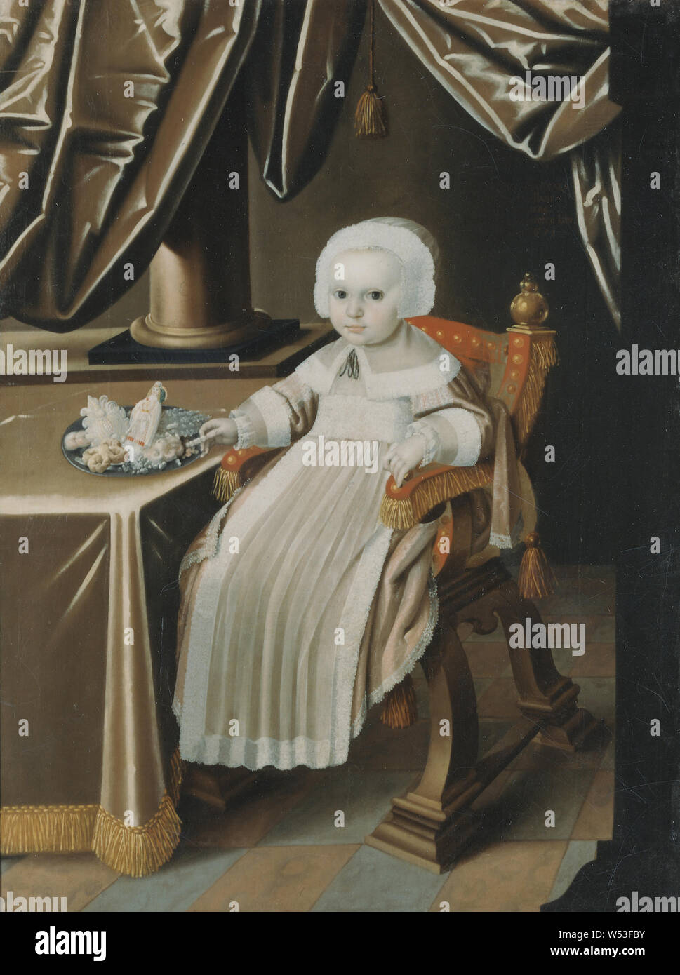 Prinzessin Katharina Barbara, Katharina Barbara, 1650-1733, Prinzessin von Baden-Durlach, Malerei, Portrait, 1653, Öl auf Leinwand, Höhe 129 cm (50,7 Zoll), Breite 102 cm (40,1 Zoll) Stockfoto