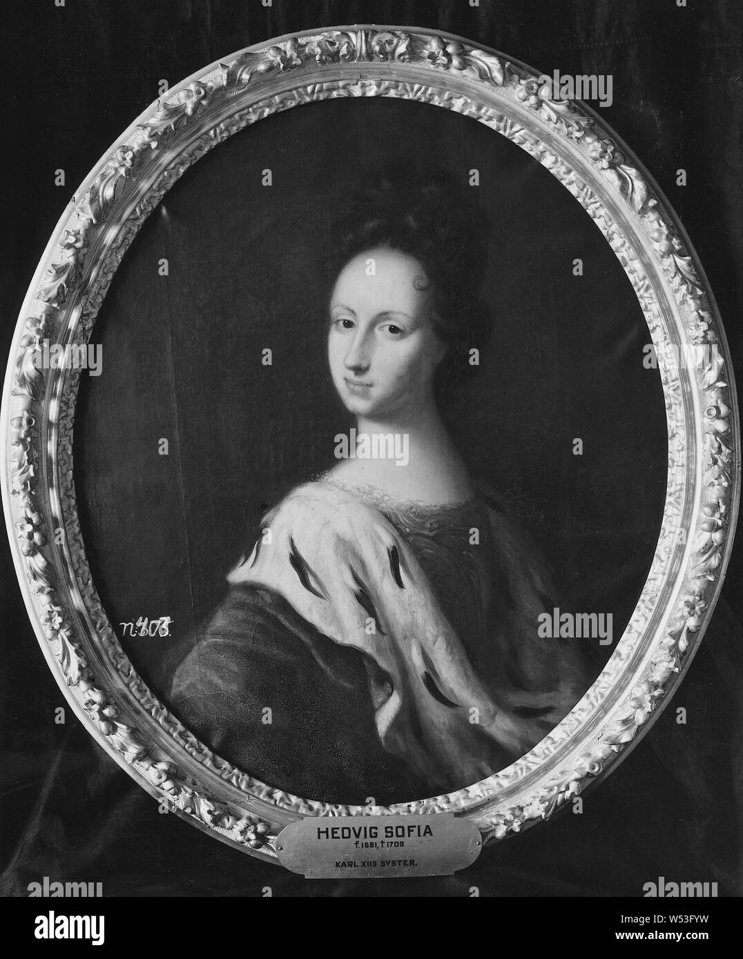 David von Krafft, Prinzessin Hedvig Sofia, Hedvig Sofia, 1681-1708, Prinzessin von Schweden Herzogin von Holstein-Gottorp, Malerei, Portrait, Hedvig Sophia von Schweden, 1698, Öl auf Leinwand, Höhe 81 cm (31,8 Zoll, Breite 65 cm (25,5 Zoll) Stockfoto