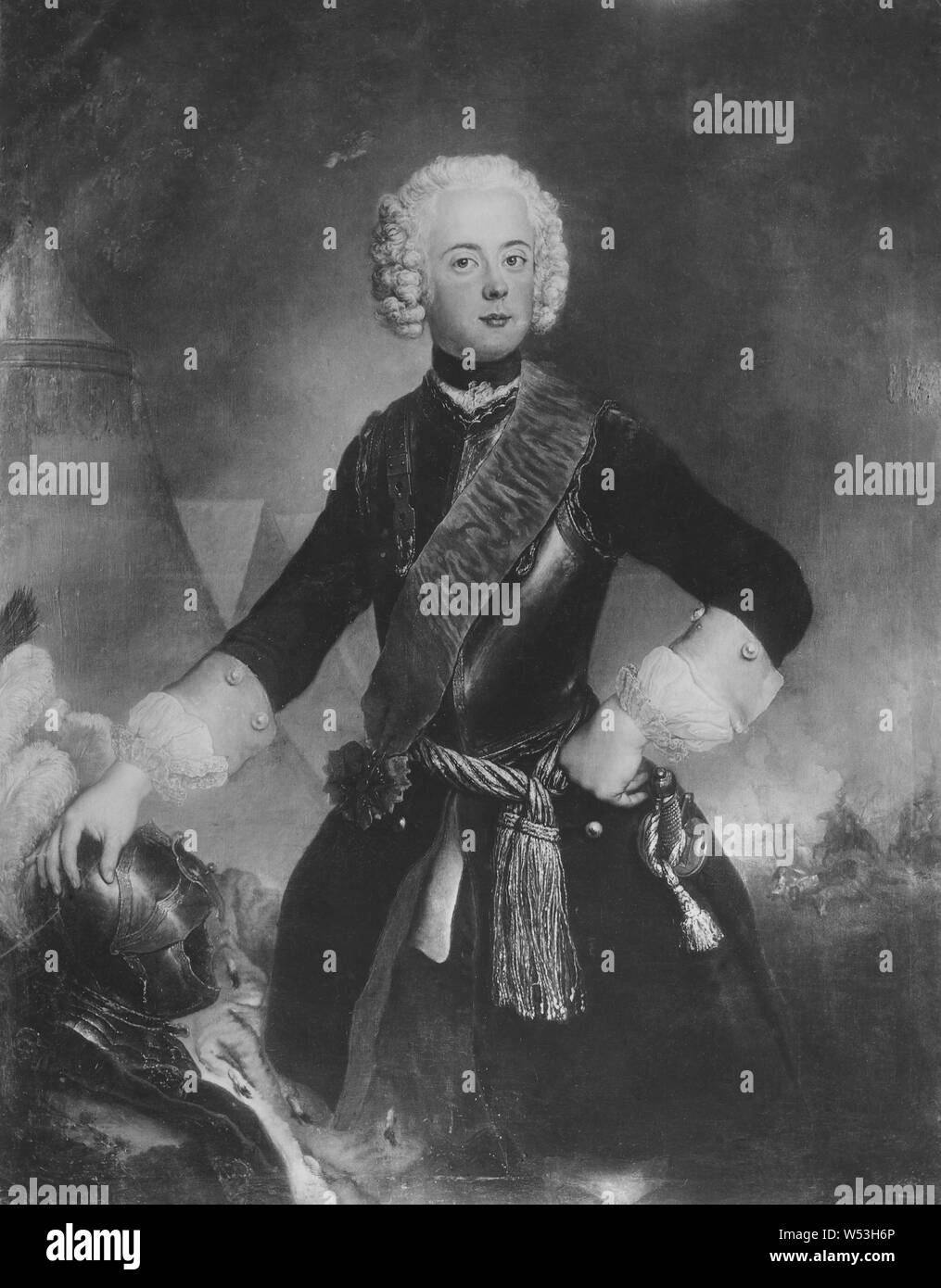 Antoine Pesne, Prinz Henrik (Fredrik H. Ludvig), Henrik, 1726-1802, Prinz von Preußen, Malerei, Portrait, Prinz Heinrich von Preußen, Öl auf Leinwand, Höhe 143 cm (56,2 Zoll), Breite, 112,5 cm (44,2 Zoll) Stockfoto