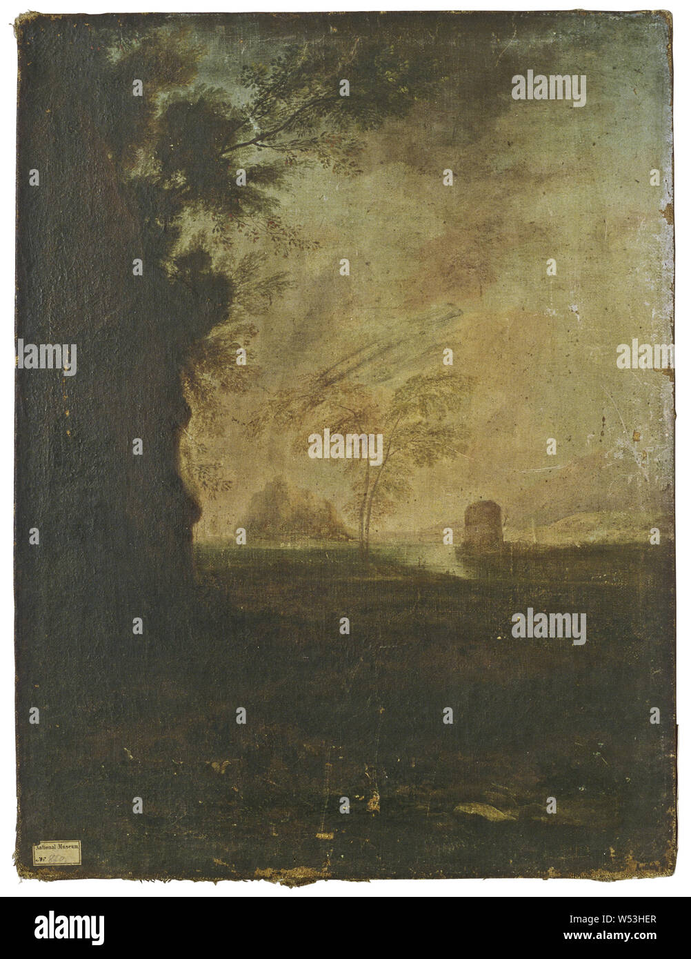 Landschaft, Öl auf Leinwand, Höhe 65 cm (25,5 Zoll), Breite 49,5 cm (19,4  Zoll Stockfotografie - Alamy