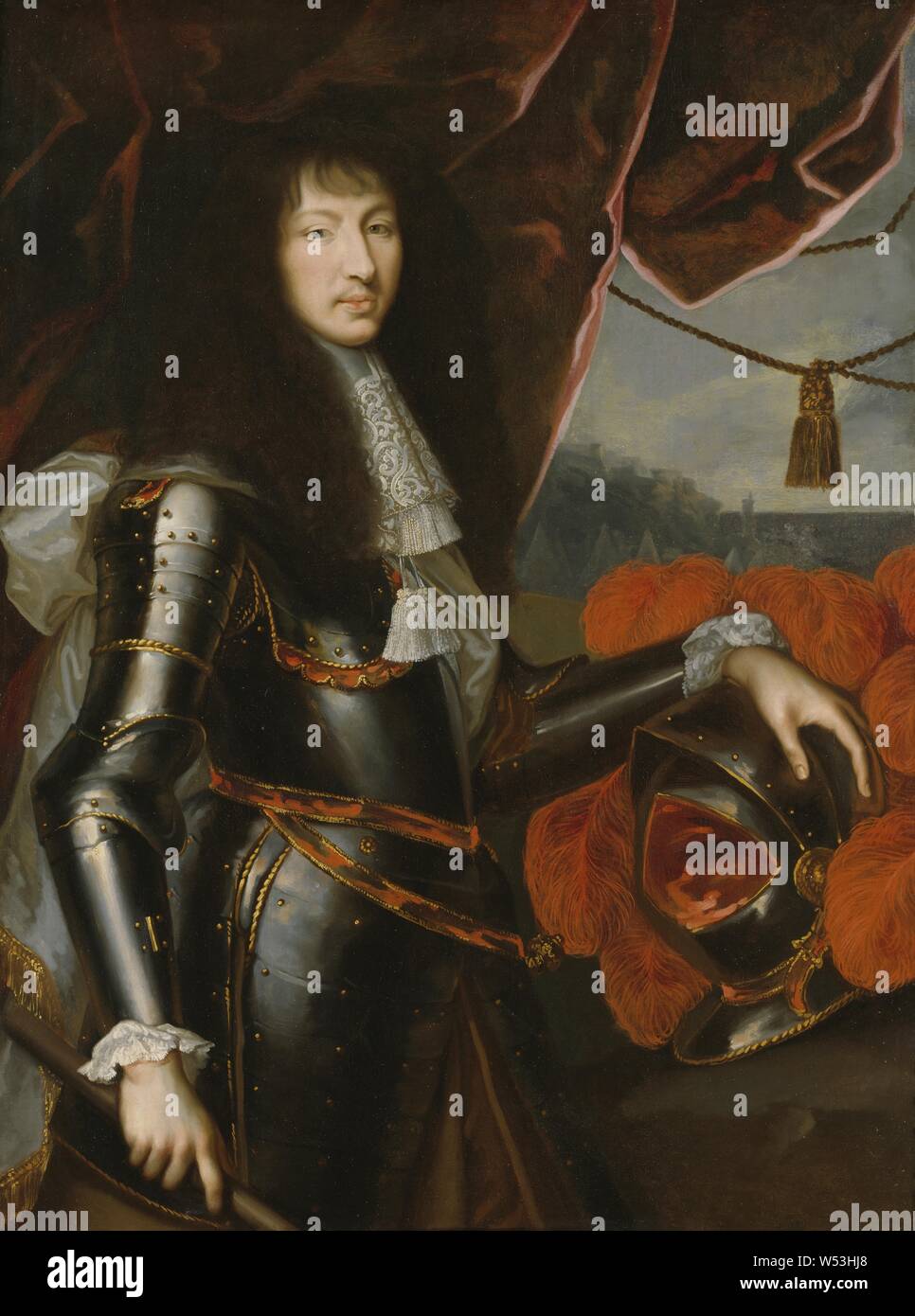 Nach Nicolas Mignard, König Ludwig XIV., Ludwig XIV., 1638-1715, König von Frankreich, Malerei, Portrait, Ludwig XIV. von Frankreich, 1664, Öl auf Leinwand, Höhe 128 cm (50,3 Zoll), Breite 99 cm (38,9 Zoll) Stockfoto