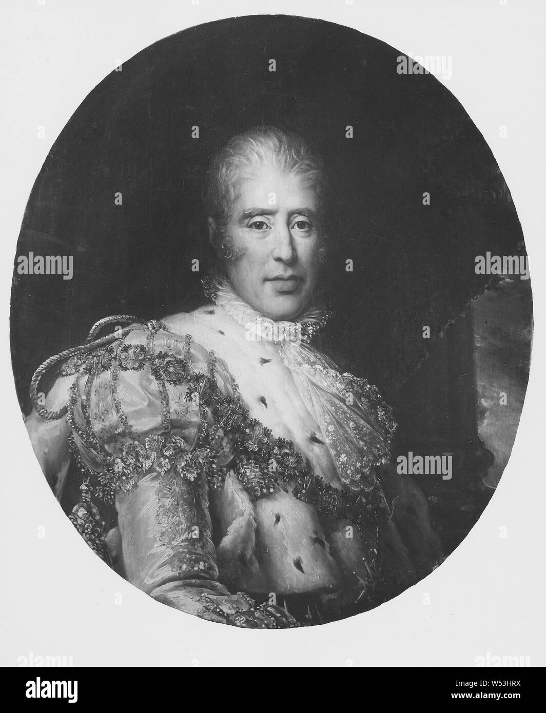 Zum Francois Gerard, König Karl X, Karl X, 1757-1836, König von Frankreich, Malerei, Portrait, Charles X von Frankreich, Öl auf Leinwand, Höhe zurückzuführen, 85 cm (33,4 Zoll), Breite 72 cm (28,3 Zoll) Stockfoto