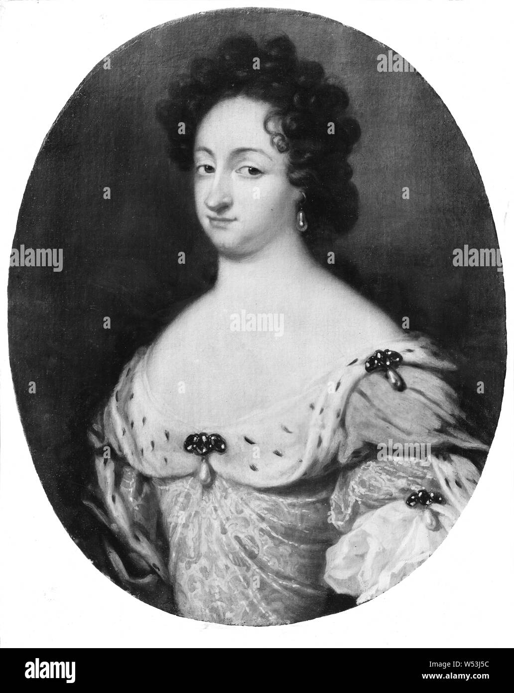 David Klöcker Ehrenstrahl, Königin Ulrika Eleonora d.Ä, Ulrika Eleonora d.Ä, 1656-1693, Prinzessin von Dänemark, Königin von Schweden, Malerei, Ulrika Eleonora von Dänemark, Öl auf Leinwand, Höhe 74 cm (29,1 Zoll), Breite 60 cm (23,6 Zoll) Stockfoto
