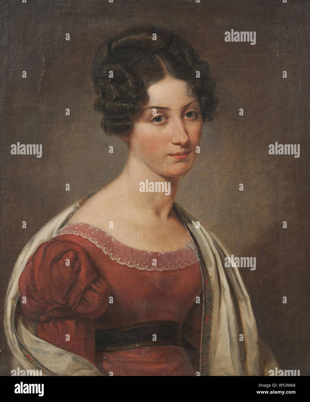 Johan Gustaf Sandberg, (1782-1854), Margaret Seton (1805-1870), in Schottland geboren, Arbeiten in Schweden, g. m., kostenfreie master Oberst Carl Gustaf Adlercreutz, Enkelin von Alexander Baron Seton, Öl auf Leinwand, Höhe: 70 cm (27,5), Breite: 60,5 cm (23,8) Stockfoto