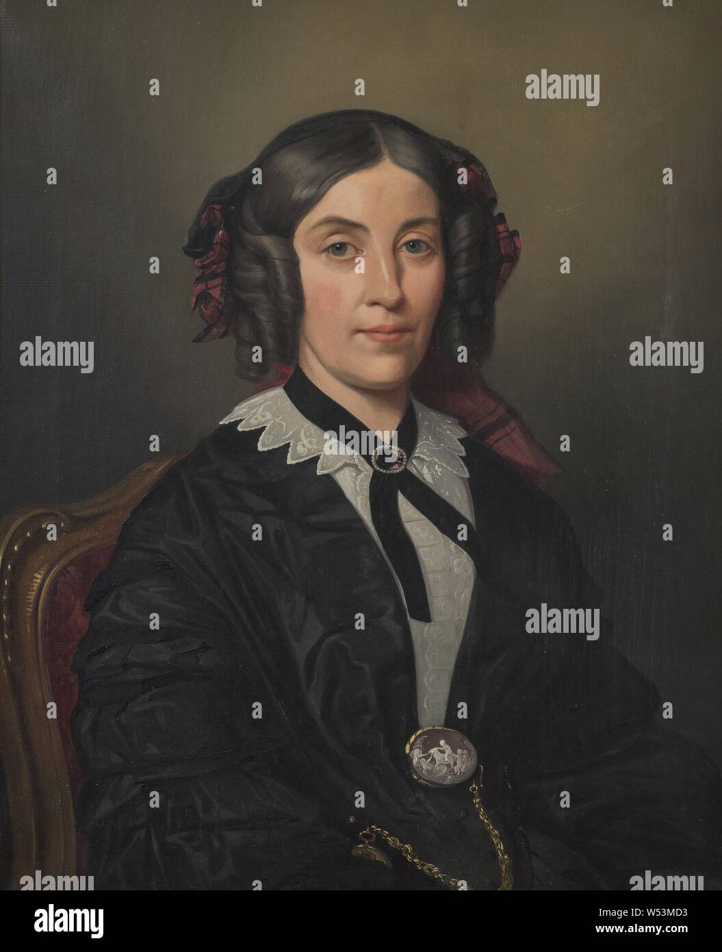 Carl Stefan Bennett, Margaret Seton (1805-1870), in Schottland geboren, Arbeiten in Schweden, g. m, kostenfreie master Oberst Carl Gustaf Adlercreutz, Enkelin von Alexander Baron Seton, Öl auf Leinwand, Höhe, 71,5 cm (28,1 Zoll), Breite 59,5 cm (23,4 Zoll), Beschriftung, MARGARET ADLERCREUTZ // w. Seton 1805,-1870//gm Oberst CG Adlercreutz, Rahmen, unten, Mitte, Plakette Stockfoto