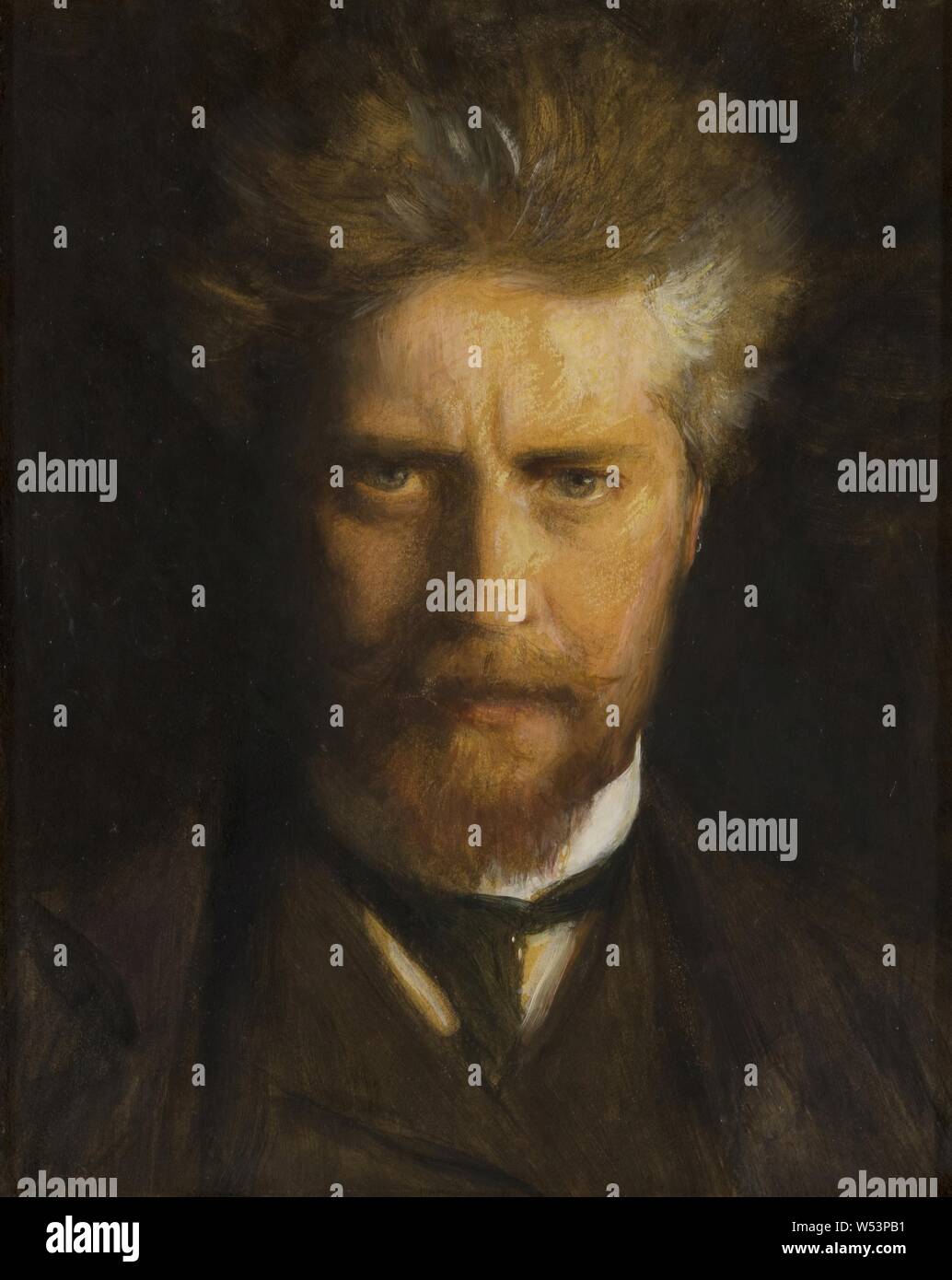 Oscar Björck, Selbstportrait, Self-portrait, Malerei, Selbstbildnis, 1920, Öl auf Leinwand, Höhe 41 cm (16,1 Zoll), Breite 33 cm (12,9 Zoll), Inschriften, Unsigned Stockfoto