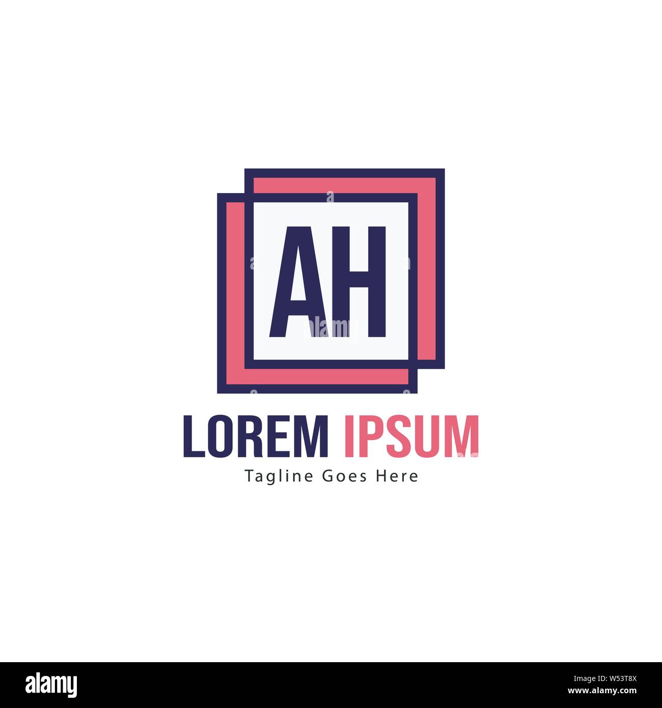 AH Schreiben Logo Design. Kreative Moderne AH Buchstaben Symbol Abbildung design Stock Vektor