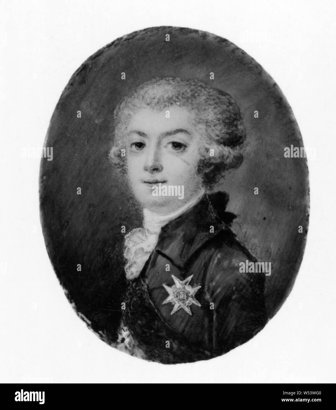 Anton Ulrik Berndes, Gustaf Adolf Reuterholm, Gustav Adolf Reuterholm, 1756-1813, Malerei, Gouache, Höhe 5 cm (1,9-Zoll), Breite 4 cm (1,5 Zoll) Stockfoto