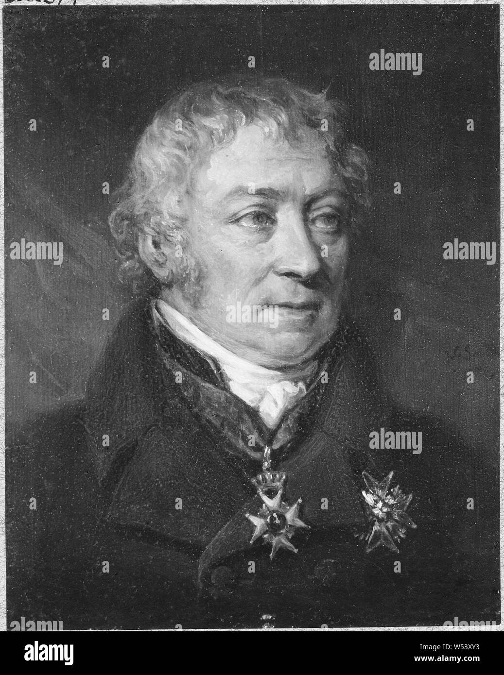 Johan Gustaf Sandberg, Carl Gustaf von Leopold, Karl Gustav von Leopold, 1756-1829, Malerei, 1832, Öl, Höhe, 23 cm (9 Zoll), Breite 19 cm (7.4 Zoll), unterzeichnet. Stockfoto