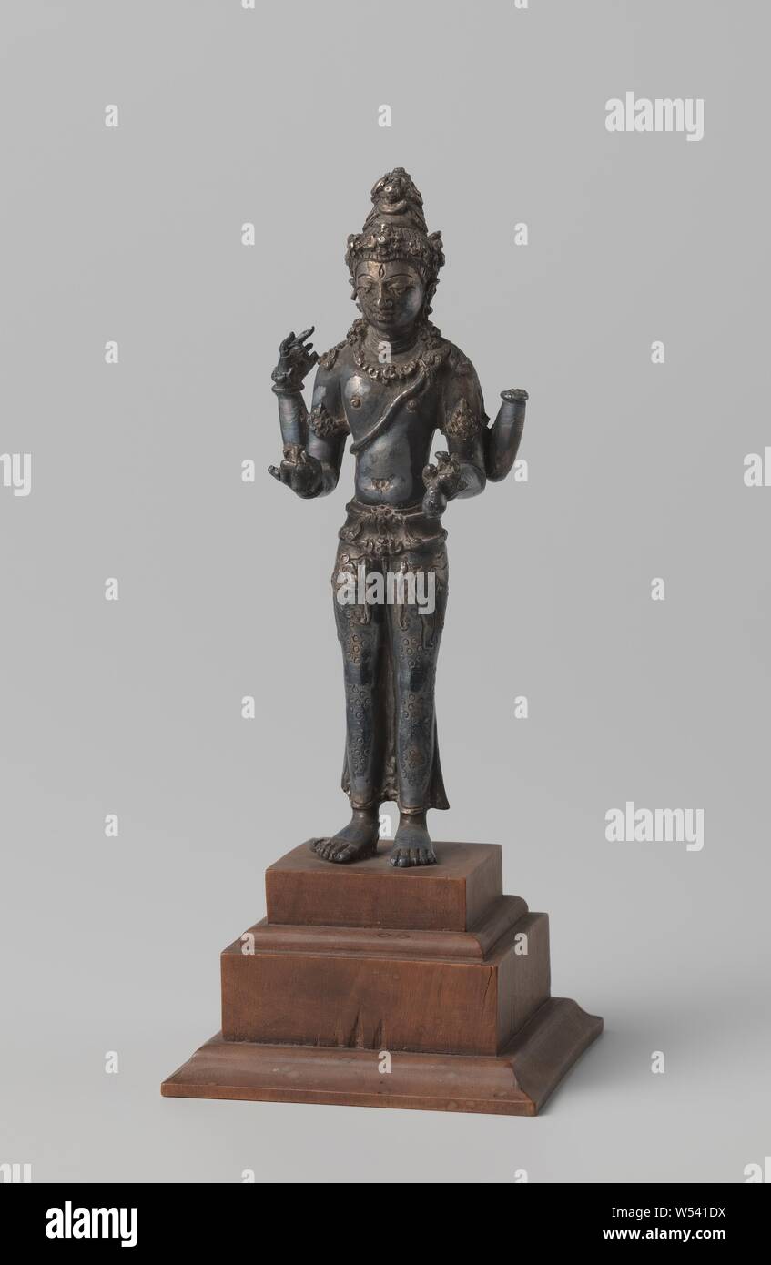 Shiva, Silber. Auf Base, anonym, Indonesien, 850 - 925, silber (Metall), sokkel, H 13 cm x B 5 cm x T 3,4 cm x H 17,8 cm Stockfoto