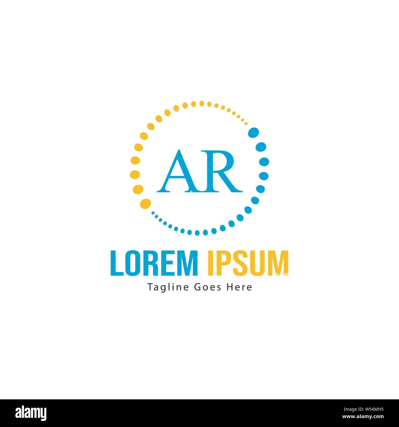 AR Schreiben Logo Design. Kreative Moderne AR Buchstaben Symbol Abbildung design Stock Vektor