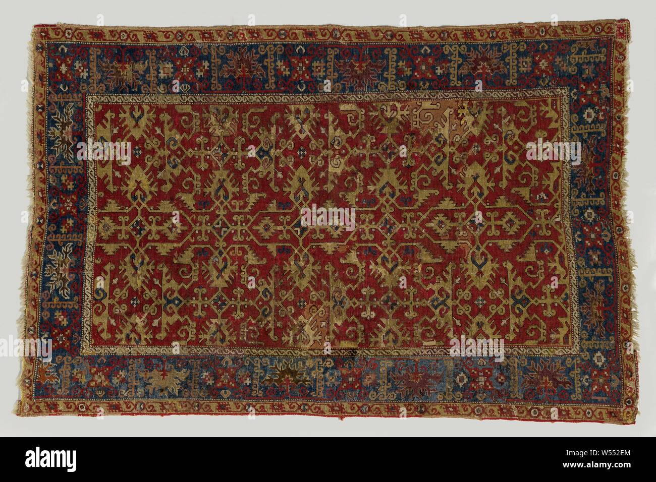 Arabesque Wolldecke, lotto Teppich, orientalischen Teppich, arabesque Wolldecke, lotto Teppich., anonym, Klein-Azie, 1600 und 1699, Wolle, h 191 cm x B 125 cm Stockfoto