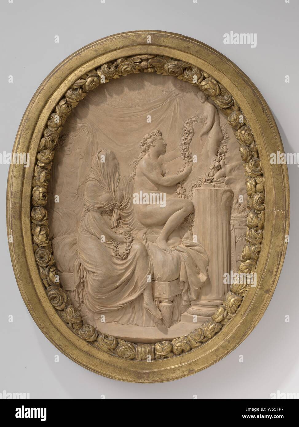 Das Opfer, das Opfer zu Venus Venus, Opfer, römische Religion, Verehrung der Venus, Louis-Simon Boizot, Rom, 1766, Terrakotta (Ton Material), h 42,5 cm x W 31,5 cm Stockfoto