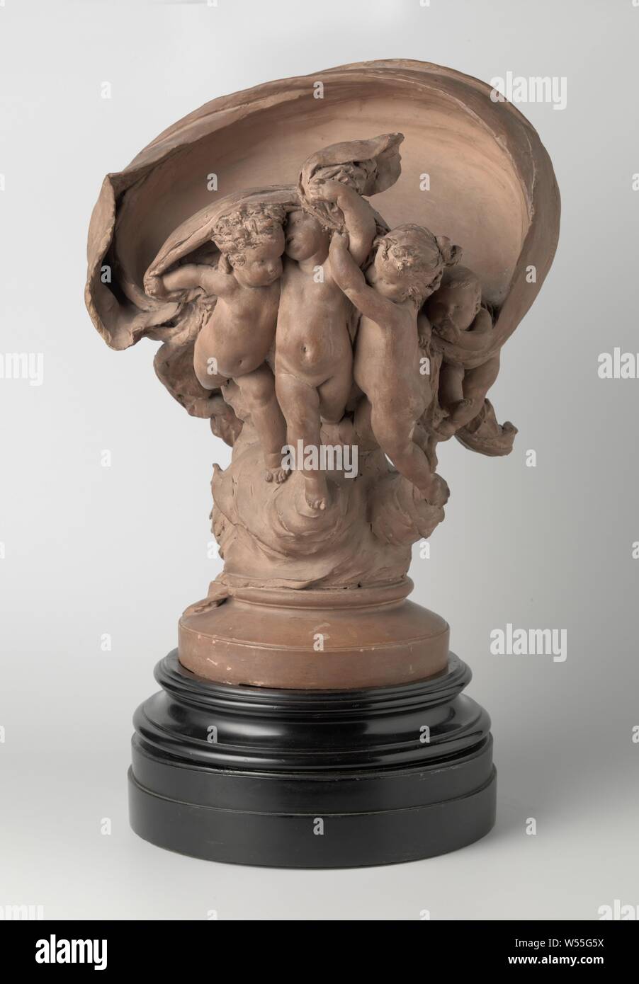 Coup de vent, (Geschichte der) Atalante, Atalanta und Meleager Jagd, Gustave Joseph Chéret, C. 1880 - vor 1885 und/oder in oder vor 1894, Terrakotta (Ton Material), Voet, h 47,5 cm × d 21 cm h 12,7 cm x T 29,5 cm Stockfoto