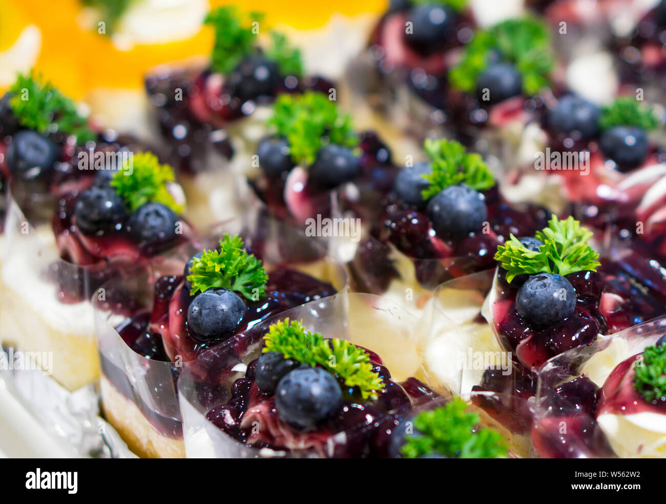 Traube Kuchen, bunten Obst Kuchen Stockfoto