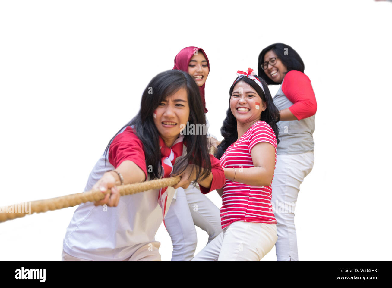 Indonesische Tauziehen Wettbewerb Stockfoto