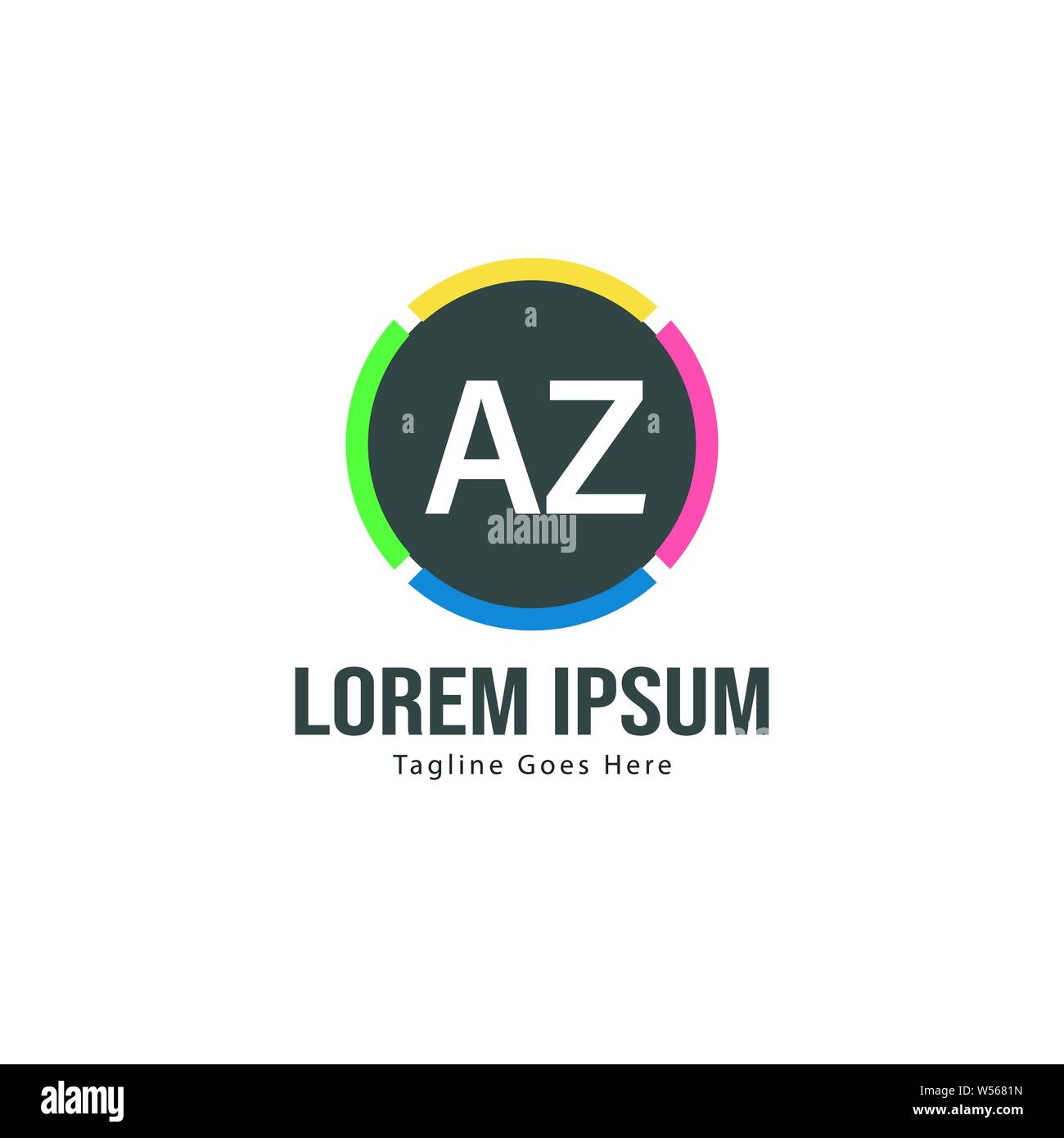 AZ Schreiben Logo Design. Kreative Moderne AZ Buchstaben Symbol Abbildung design Stock Vektor
