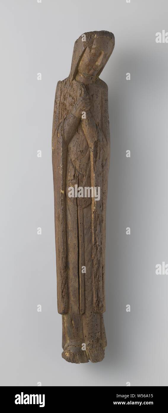 Maria, die Zugehörigkeit zu einer golgatha Gruppe, steht sie mit ihren Händen vor der Brust verschränkt, den Kopf nach rechts gedreht., anonym, Deutschland, C. 1200 - C. 1225, Nussbaum (Hartholz), Linde, H 97 cm x W 16 cm x d 16.5 cm Stockfoto