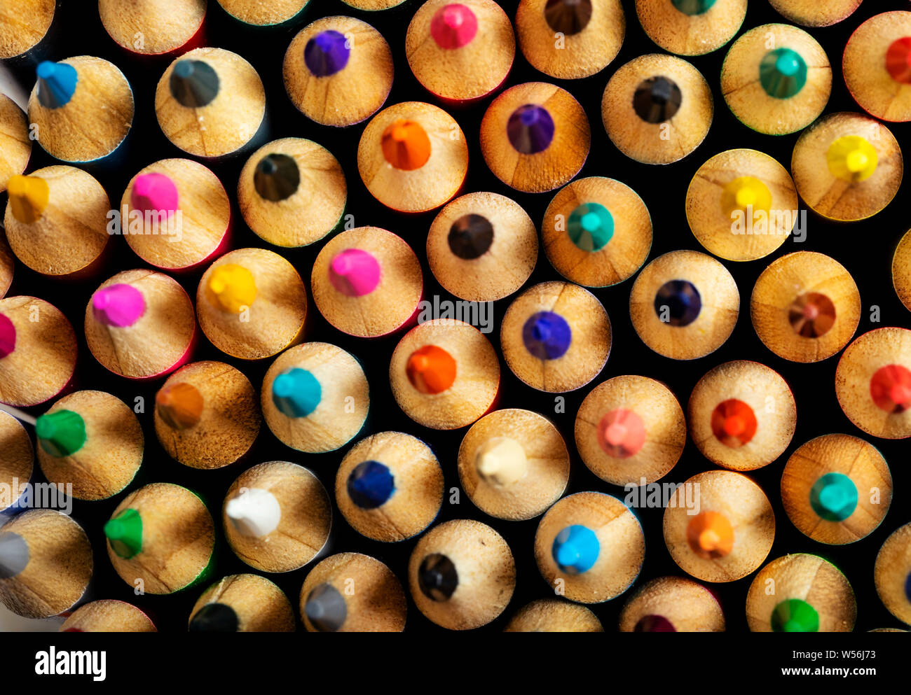 Nahaufnahme der Bunte Bleistifte Stockfoto