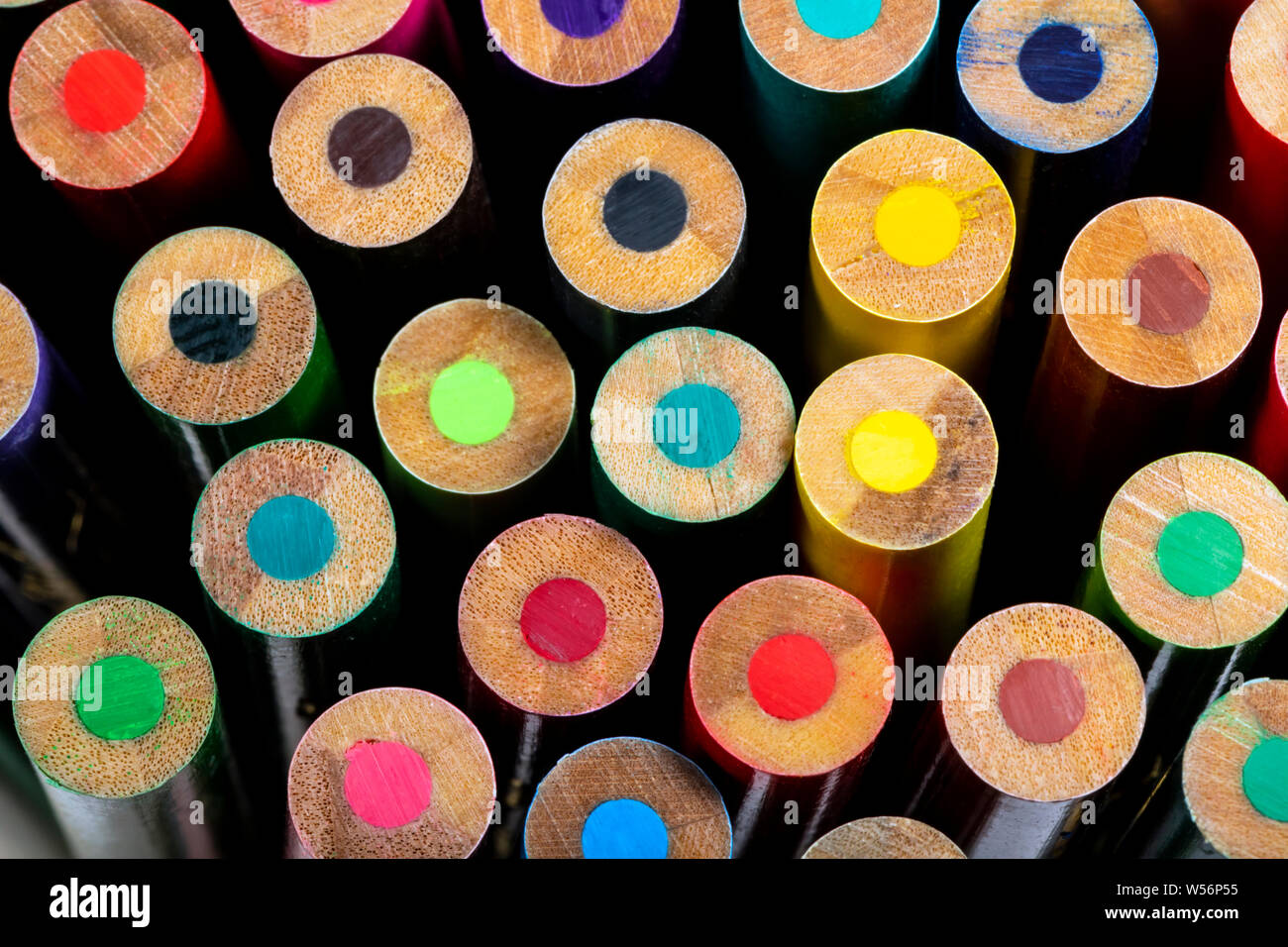 Nahaufnahme der Bunte Bleistifte Stockfoto