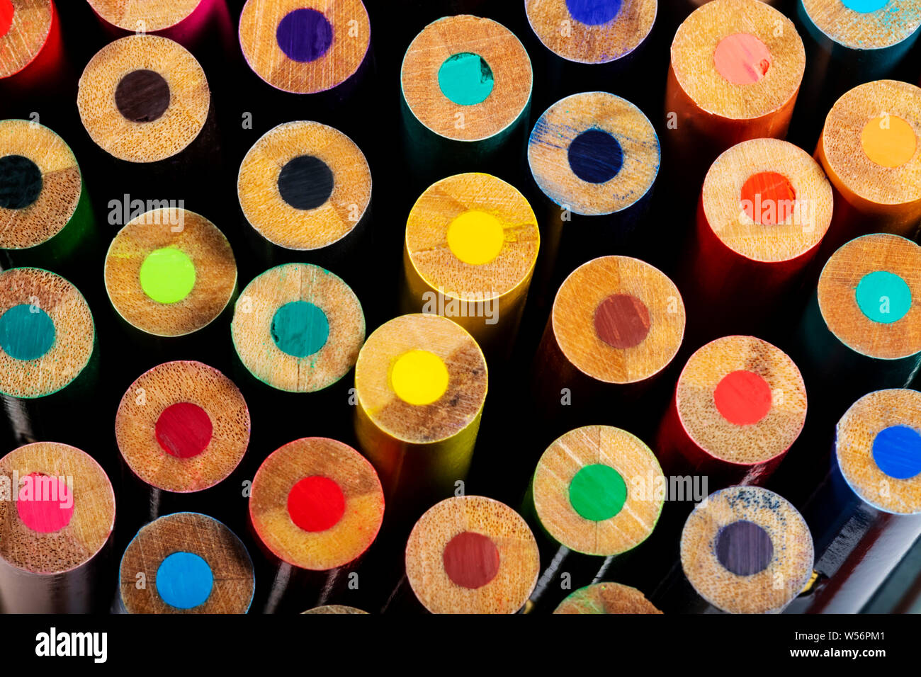 Nahaufnahme der Bunte Bleistifte Stockfoto