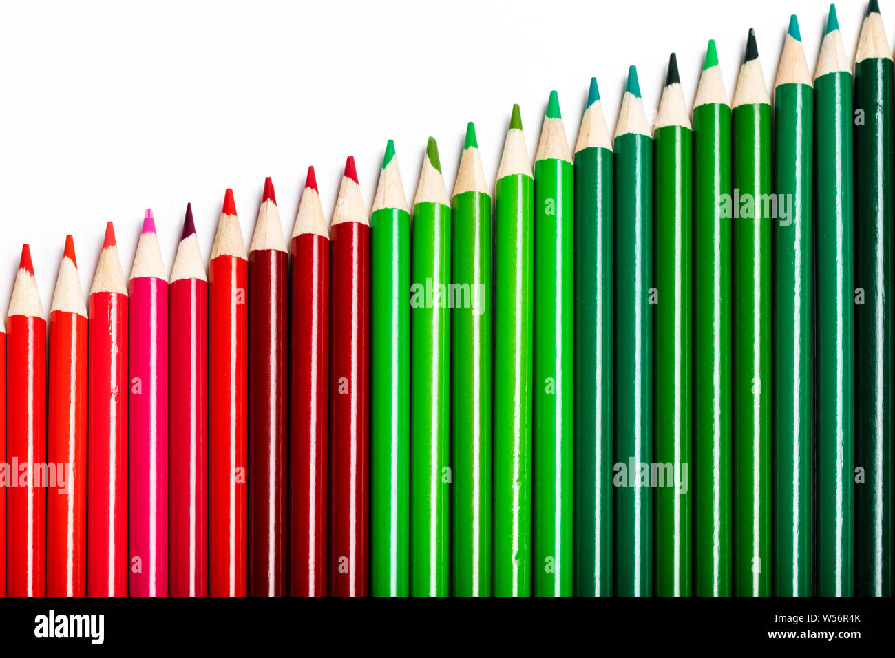 Buntstifte, business Grafik der Steigerung der Gewinne Stockfoto