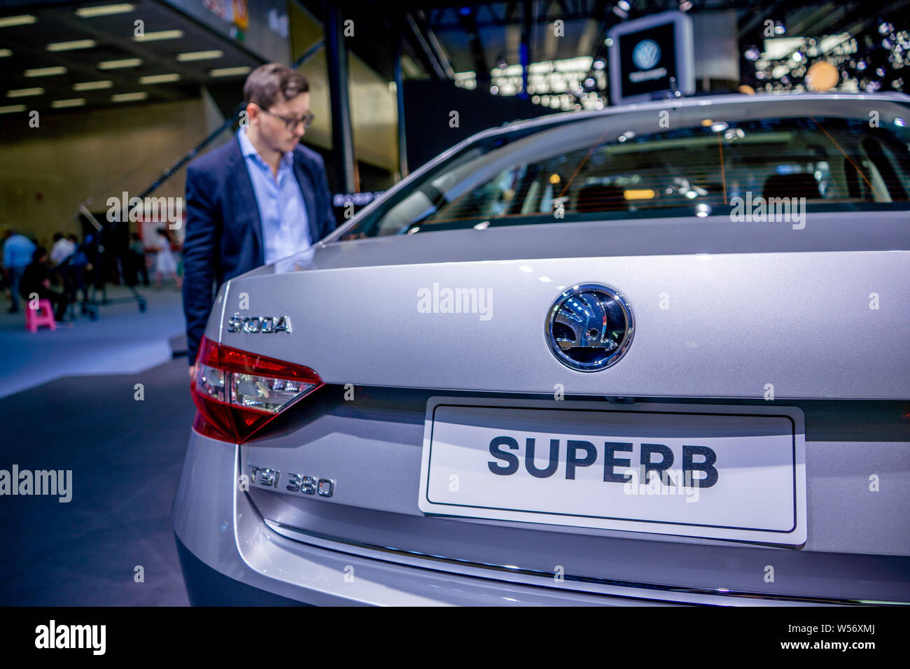 ---- Einen Skoda Superb Auto ist während des 16. China (Guangzhou) Internationale Automobil Ausstellung angezeigt, auch als Auto Shanghai 2018, in G bekannt Stockfoto