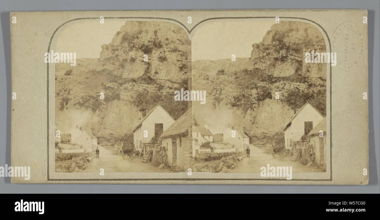 Anzeigen von Cheddar, Somersetshire, Großbritannien, Papier, Fotopapier, Karton, Eiklar drucken, H 73 mm x B 130 mm Stockfoto
