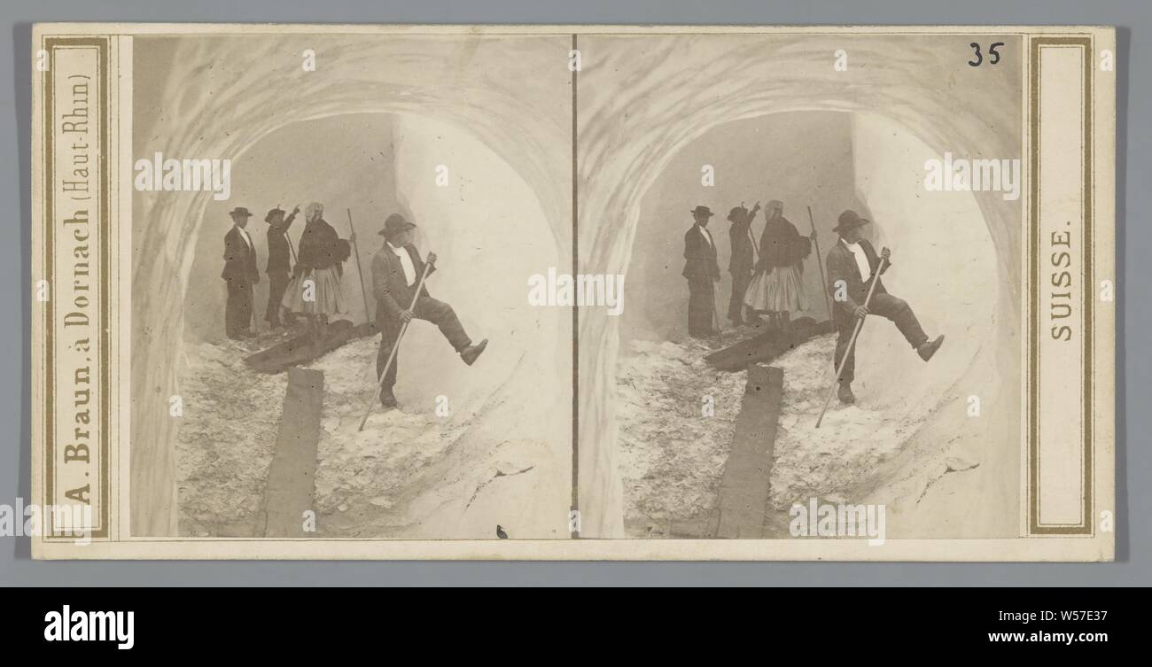 Berner Oberland. Grotte de Glace superior Grindelwald, Adolphe Braun, Schweiz, 1850 - 1880 Stockfoto