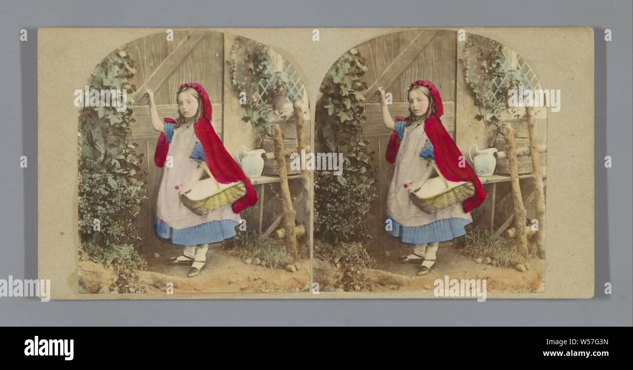 Rotkäppchen klopft auf der Großmutter die Tür, Rotkäppchen (Titel der Serie), James Robertson (möglicherweise), 1856 Stockfoto