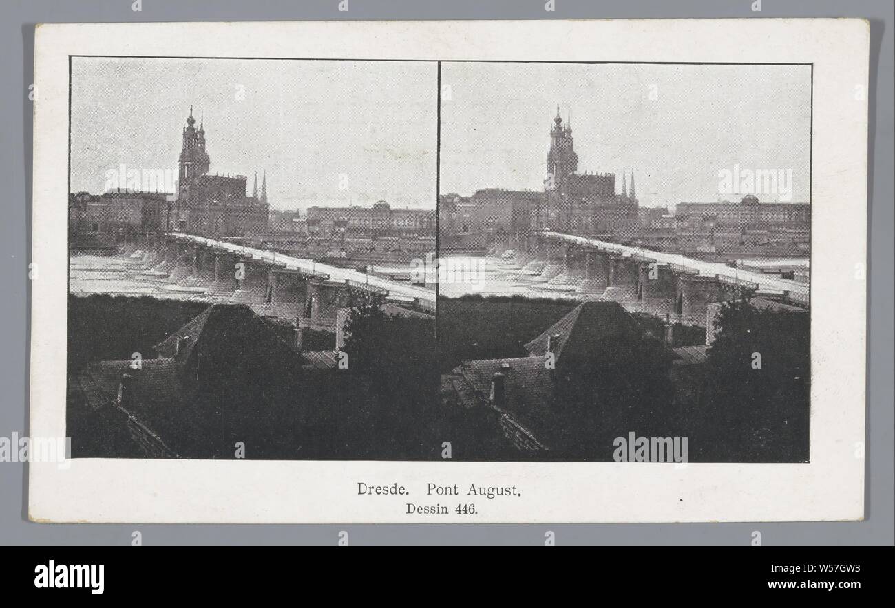 Dresde. Pont August, anonym, 1900-1940 Stockfoto